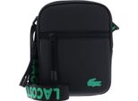 Lacoste Borsa A Tracolla Lcst Slimline Flat Crossover Bag Jacquard Webbing Noir Nero