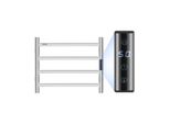 Scaldasalviette A Radiatore Vevor, Portasciugamani Riscaldato Con 4 Barre, Scaldasalviette Impermeabile Con Timer E Display A Led, 5 Impostazioni Di Temperatura Regolabili, Montaggio A Parete, Argento