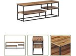 The Living Store Mobile Tv 110X30X39 Cm Legno Massiccio Riciclato Teak