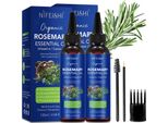 Olio Di Rosmarino Con Olio Di Ricino Olio Essenziale Per La Crescita Dei Capelli Cura Della Pelle Del Cuoio Capelluto, 2X 120Ml