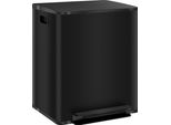 Homcom Cestino Per Rifiuti 2 X 25L Cestino A Pedale Cestino Per Cosmetici Cestino Per Rifiuti Con Coperchio E Pedale, Cestino Per Rifiuti Con Contenitore Interno, Per Soggiorno, Ufficio, Acciaio Inox, 47,7 X 37,5 X 56 Cm