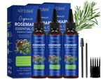 Olio Di Rosmarino Con Olio Di Ricino Olio Essenziale Per La Crescita Dei Capelli Cuoio Capelluto Cura Della Pelle, 3X 120Ml