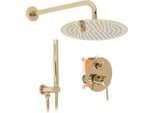 Set Doccia Da Incasso Rea Lungo L. Gold + Box