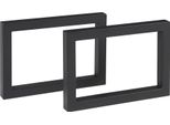 Set Di 2 Telai Da Tavolo 'Lunderskov' Per Tavolino Panca Sgabello Acciaio 35 X 50 Cm Nero
