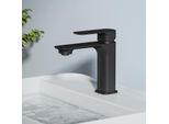 Emke Rubinetto Miscelatore Per Lavabo 166X152X45Mm Ottone Miscelatore Bagno Miscelatore Monocomando, Miscelatore Per Lavabo - Nero Opaco
