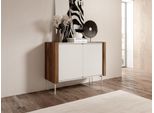 Cassettiera Con Ante Lia - Noce / Cashmere