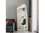 Specchio A Figura Intera 180 X 80 Cm, Specchio A Figura Intera Con Cornice In Alluminio Dorato, Specchio Da Parete, Specchio Da Appoggio Per Camera Da Letto, Ingresso, Corridoio, Decorazione Della Casa Ecc.