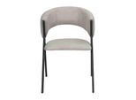 Sedia Da Pranzo Grigio Chiaro Sedia Imbottita Di Design Struttura In Metallo Monoposto