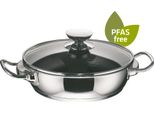 Padella Con Coperchio In Vetro 28 Cm, Acciaio Inox, Lucido - Injoy® Senza