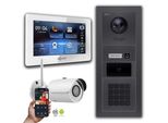 Videocitofono Ip Goliath: 7 Pollici 1 Monitor, Rfid, Codice Numerico, Antracite, Telecamera Wifi : 7 Pollici In Bianco : Scatola Da Incasso Selezione Monitor: 7 Pollici In Bianco Scatola Di Montaggio Campanello: Scatola Da Incasso