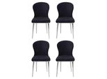 Gruppo Set 4X Poltrona Sedia Design Tessuto Imbottitura Sedie Sala Da Pranzo Tessile