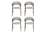 Sala Da Pranzo Gruppo Tessile Set 4X Poltrona Sedia Design Rivestimento In Tessuto Sedie