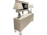Cassettiera Di Lusso Bianca Specchio Rettangolare Di Design Credenza Moderna