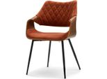 Sedia Da Pranzo Di Design Nenet - Noce / Rame