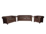 Divano In Pelle Divano Set 3+2 Posti Design Divano Chesterfield