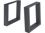 Set Di 2 Telai Da Tavolo 'LüLsfeld' Per Tavolino In Acciaio 40 X 43 Cm Nero