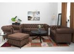 Divano Chesterfield Sedile Imbottito 321 Sgabello Set Di Divani Poggiapiedi
