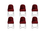 Sedie Moderne Arredo Sala Da Pranzo Di Lusso Rosso 6X Sedie Arredo Sedia Da Pranzo