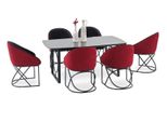 Set Completo Tavolo Da Pranzo 6X Sedie Set Sala Da Pranzo Gruppo Tavolo Da Pranzo Tavoli 7Pz