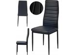 Ekspand | Sedia Da Pranzo LR-1494 - Nero - Imbottita, Ergonomica, Moderna, Elegante