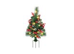 Albero Di Natale Solare, Luci Del Paletto Da Giardino, Decorazioni Natalizie Per Il Cortile, Albero Di Natale Illuminato, Luci Del Paletto Da Giardino Dell'albero Di Natale Solare