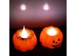 Luci Di Zucca, Luci Di Zucca Led, Decorazione Di Luci Di Zucca, Luci Di Tè Di Zucca, Luci Di Zucca Arancione, Candele Di Zucca Senza Fiamma