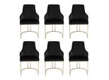 Lusso 6X Sedie Sedia Da Pranzo Nera Mobili Di Design Sedie Moderne Nuovo