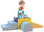Homcom Morbido Set Di 4 Blocchi Da Costruzione In Schiuma Blocchi Da Costruzione Giganti Blocchi Da Costruzione Giocattolo In Schiuma Per Bambini Di 1-3 Anni Imitazione Di Pelle Epe