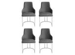Set Di Sedie Grigie Sedie Per Sala Da Pranzo Sedute Di Lusso Mobili Da Cucina 4 Pezzi