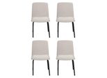 Set Di Poltrone In Metallo Sedie Imbottite Sala Da Pranzo Set Tessile 4X Poltrona Gruppo Sedia