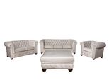 Set Di Divani Chesterfield 3+1+1 Posti Di Design Divano Imbottito Set Di Divani Imbottiti