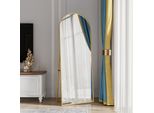 Cdglobal Specchio Ad Arco A Figura Intera, 53 X 162 Cm Specchio Ad Arco A Figura Intera, Da Parete, Da Appoggio, Da Pavimento A Figura Intera Come Specchio Da Toilette Per Il Soggiorno, Golden