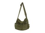 Borsa A Tracolla In Tela Verde - Borsa Hobo Crossbody Grande Con Scomparti Multipli, Borsa A Tracolla Casual Per Uomini E Donne