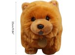 Peluche Chow Chow Di 25 Cm (10 Pollici), Morbido Peluche, Bambola Soffice, Cuscino Decorativo Per Divano, Salotto E Camera Da Letto, Idea Regalo