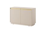 Cassettiera A 2 Ante E 4 Ripiani - Beige Sabbia - 103,5 X 71,4 X 39 Cm