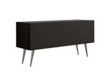 Cabinet Tv : Nero Opaco, Gambe Cromate, 100 X 52 X 32 Cm
