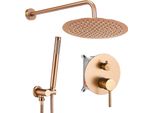 Set Doccia Da Incasso Rea Lungo Copper Brush + Box