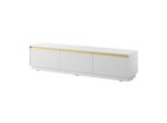 Mobile Tv A 3 Ante E 3 Ripiani - Bianco Opaco - 181,5 X 42 X 39 Cm