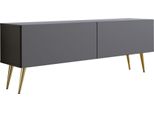 TV-SCHRANK : Antracite, Gambe Dorate, 140 X 52 X 32 Cm