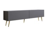 Cabinet Tv : Antracite, Gambe Dorate, 170 X 52 X 32 Cm