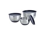 Qdesign: Ciotole In Acciaio Inox Con Coperchio - Set Di 3 Pezzi