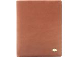 Esquire Pelle Portafoglio Chicago Portrait Wallet Cognac Marrone Chiaro
