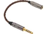 Cavo Per Cuffie (Spina Bilanciata Da 4,4 Mm A Presa Stereo Da 3,5 Mm), Placcato In Oro, Cavo Adattatore Per Cuffie Portatile Per Gli Amanti Della Musica