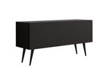 Supporto Tv: Nero Opaco, Gambe Nere, 100 X 52 X 32 Cm