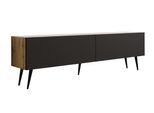 Supporto Tv : Rovere Wotan / Nero Opaco, Gambe Nere, 170 X 52 X 32 Cm