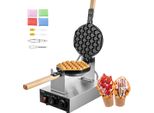 Vevor Macchina Commerciale Per Waffle A Bolle D'aria E Pancake 1400 W, Macchina Per Waffle In Acciaio Inox Con Superficie Di Cottura Antiaderente, Controllo Della Temperatura E Del Tempo, Per Ristorante Panetteria Snack Bar