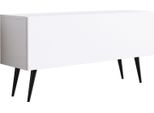 Cabinet Tv: Bianco Opaco, Gambe Nere, 100 X 52 X 32 Cm