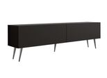 Cabinet Tv : Nero Opaco, Gambe Cromate, 170 X 52 X 32 Cm