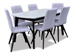 Set Completo Tavolo Da Pranzo + 6 Sedie Set Sala Da Pranzo Gruppo Tavolo Legno Tavoli Nuovo