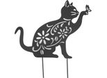Statuetta Di Gatto Nero, Gatto Nero In Metallo, Sagoma Di Gatto In Metallo, Decorazione Murale Di Gatto, Sagoma Di Gattino Nero, Figurine Di Gatto